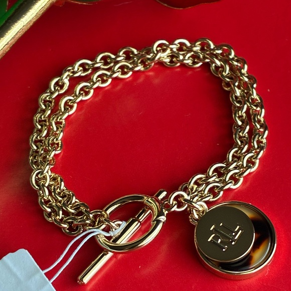 Ralph Lauren Bracelet,Ralph Lauren Gold Chain Bracelet with Charm - Picture 5 of 10